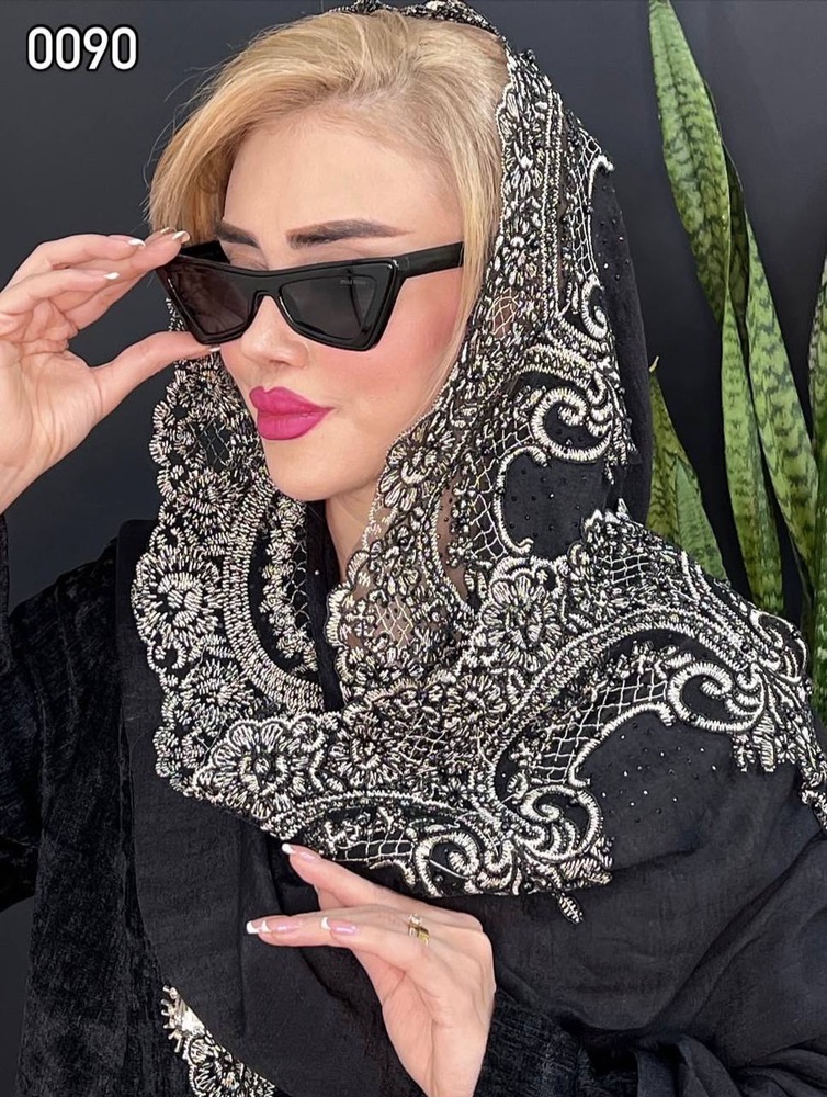 شال مجلسی لبه گیپور کد0090