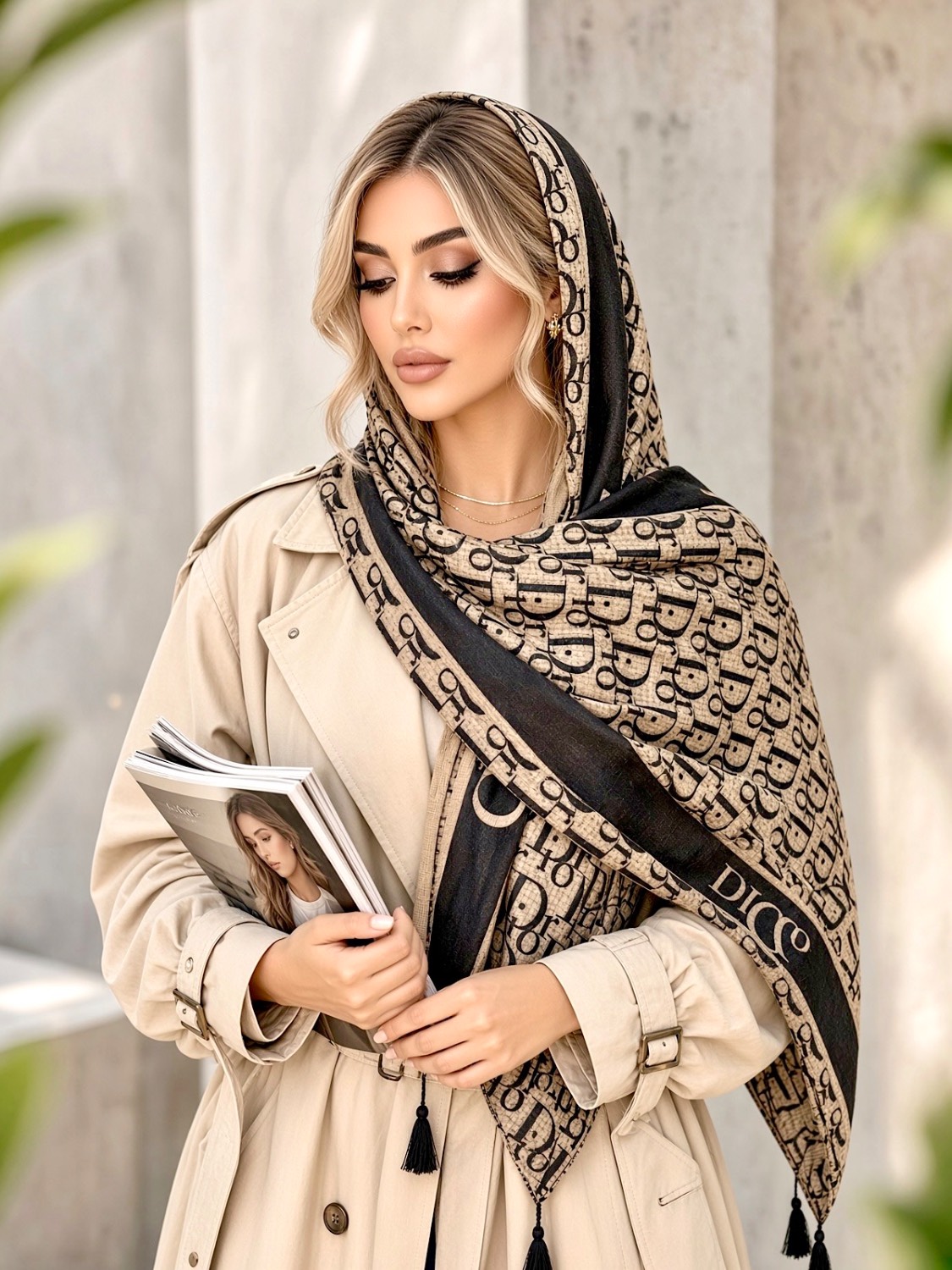 شال موهر مخمل پاییزه