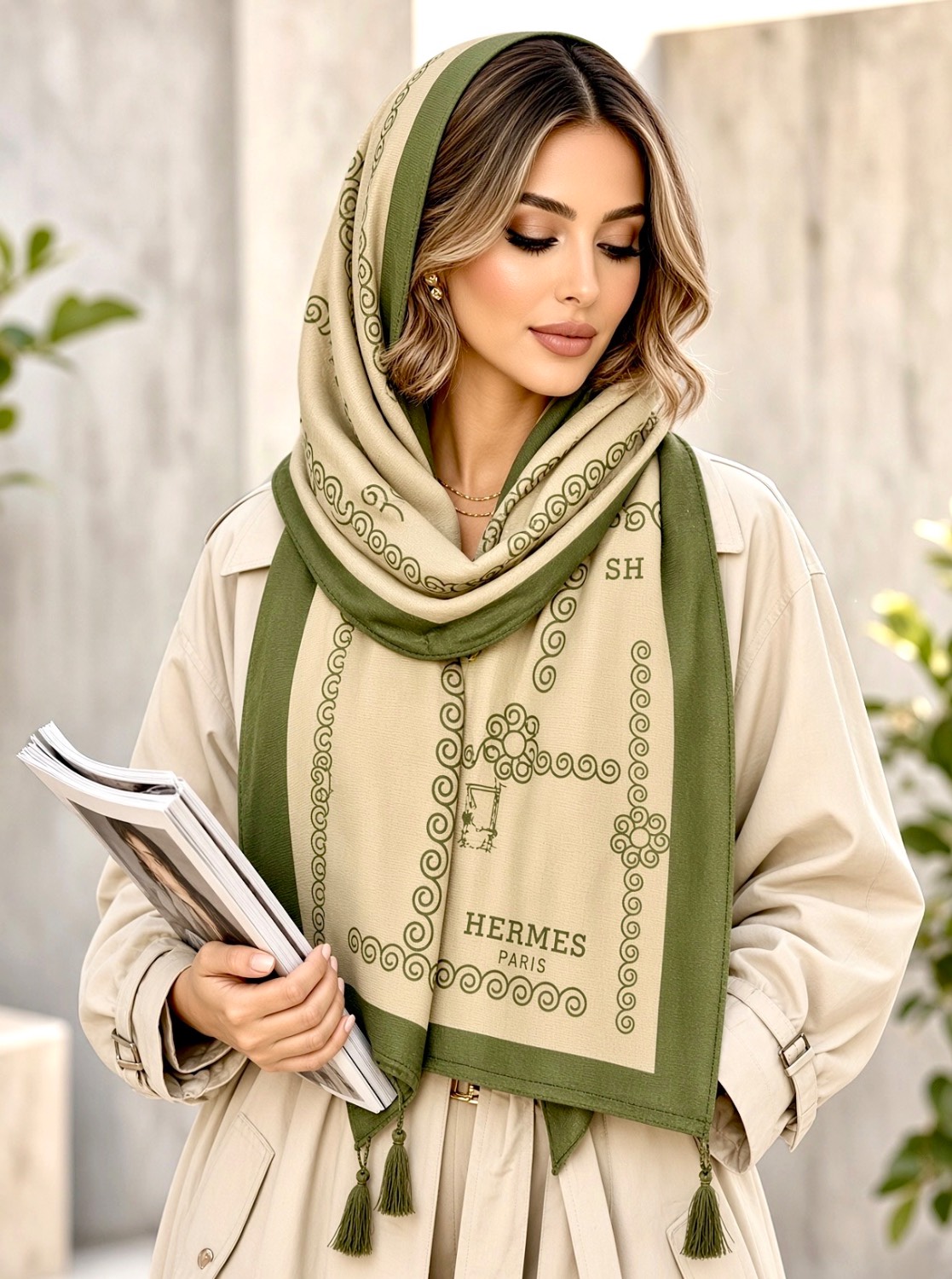 شال موهر مخمل پاییزه