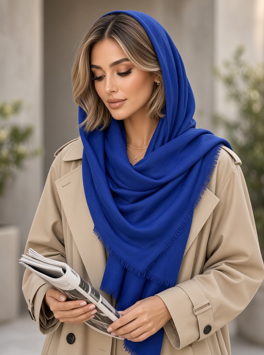 شال مخمل کبریتی